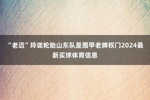 “老迈”玲珑轮胎山东队是围甲老牌权门2024最新买球体育信息