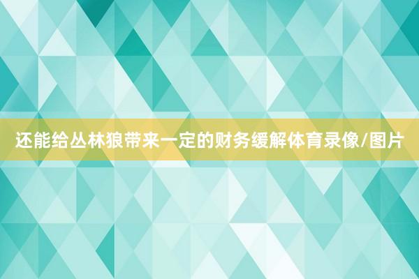 还能给丛林狼带来一定的财务缓解体育录像/图片